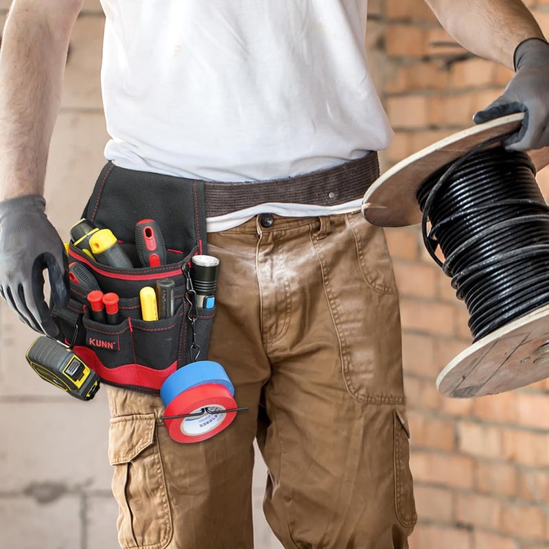 KUNN Electrician Tool Pouch - Durable Small Basic Maintenance Tool Pouch Belt with Belt Clip - Image 5